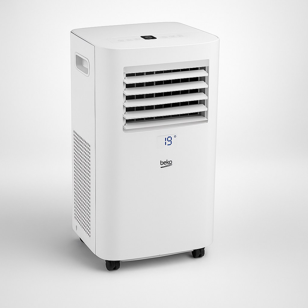 Climatiseur mobile BEKO BP407C — packshot studio
