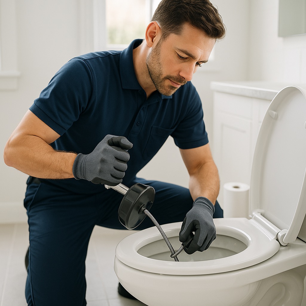 Débouchage de WC au furet manuel