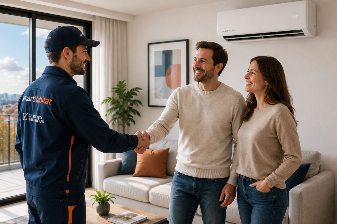 Clients satisfaits après l'installation
